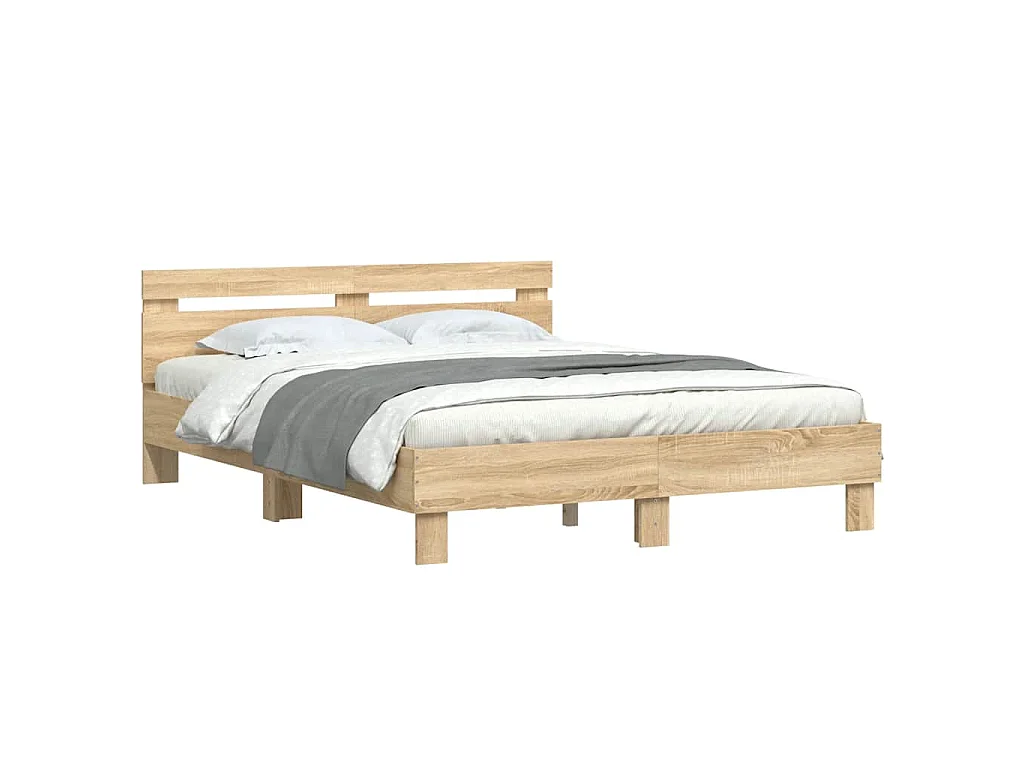 Cadre de lit sans matelas chêne sonoma 150x200 cm