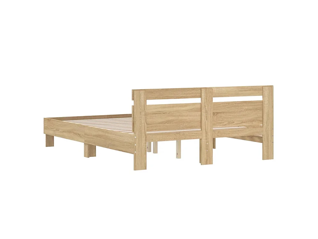 Cadre de lit sans matelas chêne sonoma 150x200 cm