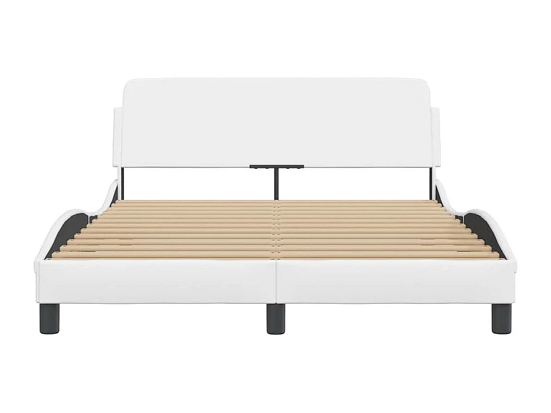 Cadre de lit Dover blanc 140x200 cm similicuir