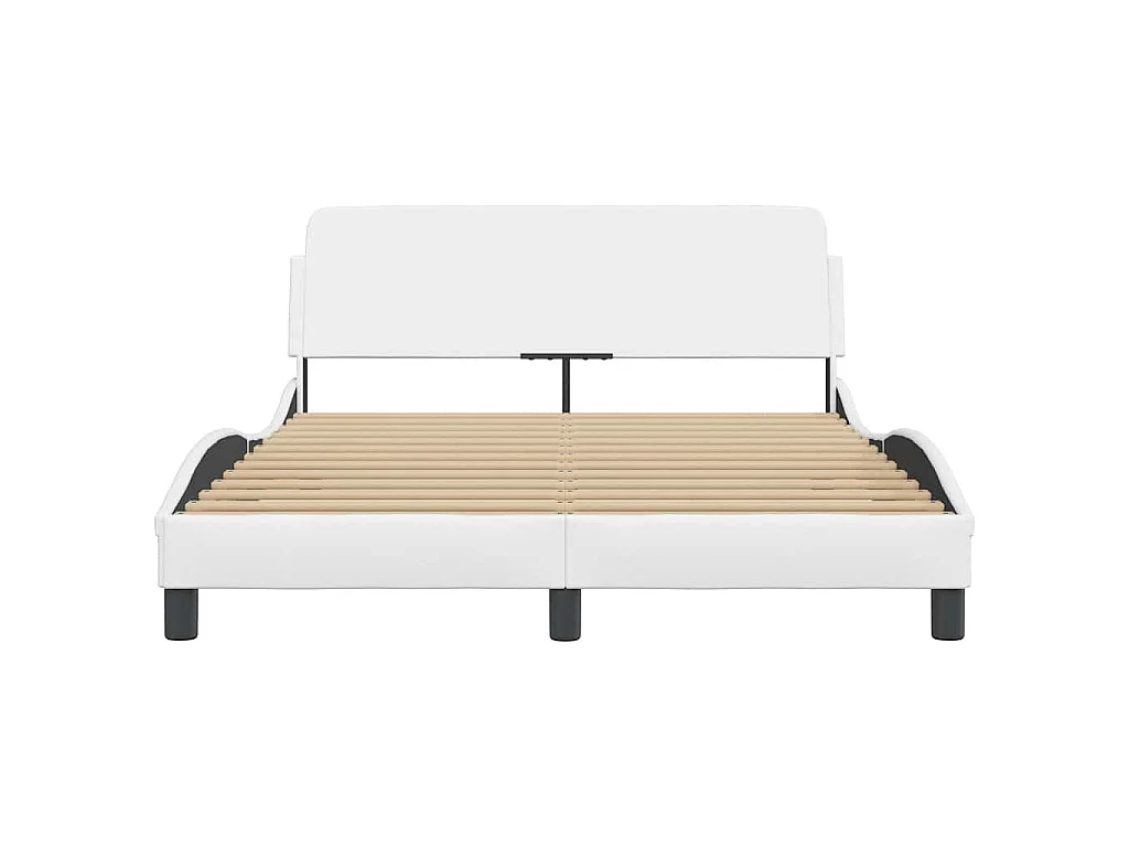 Cadre de lit Dover blanc 140x200 cm similicuir
