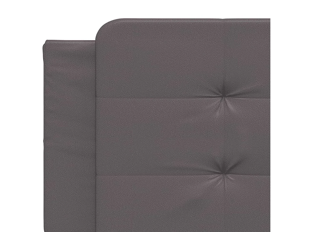 Letto con Materasso Zadar Grigio 200x200 cm in Similpelle