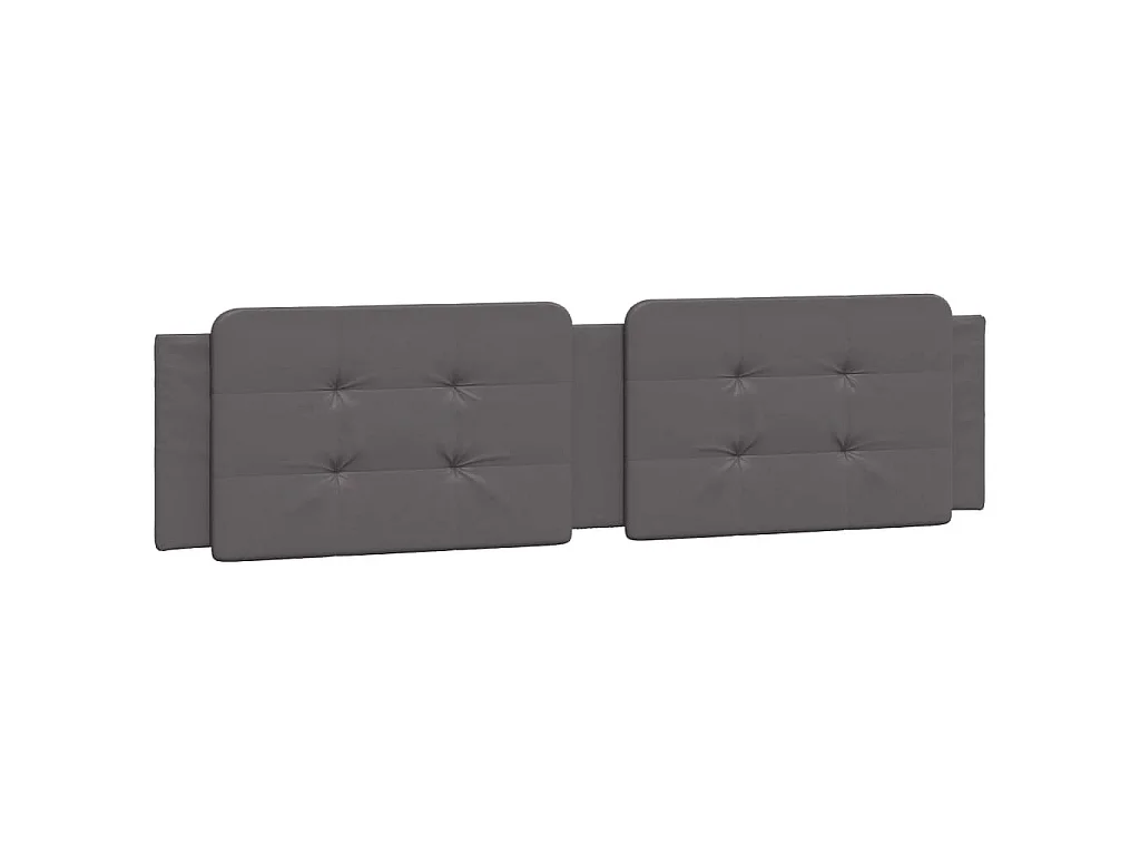 Bed met matras Zadar kunstleer grijs 200x200 cm