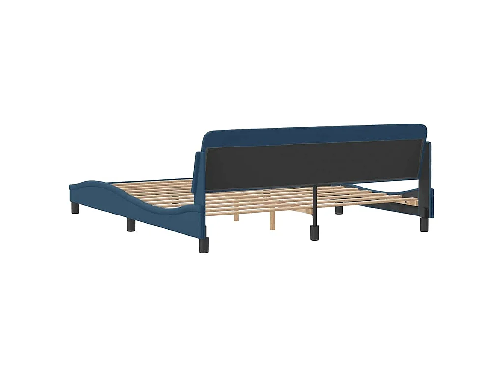 Giroletto con Testiera Dover Blu 180x200 cm Tessuto