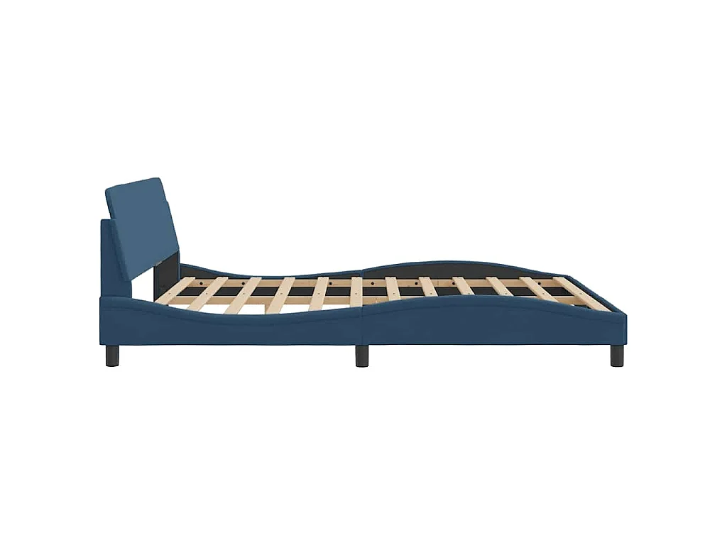 Giroletto con Testiera Dover Blu 180x200 cm Tessuto