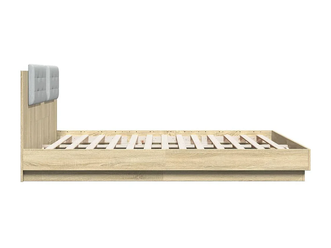 Cadre de lit sans matelas chêne sonoma 200x200 cm