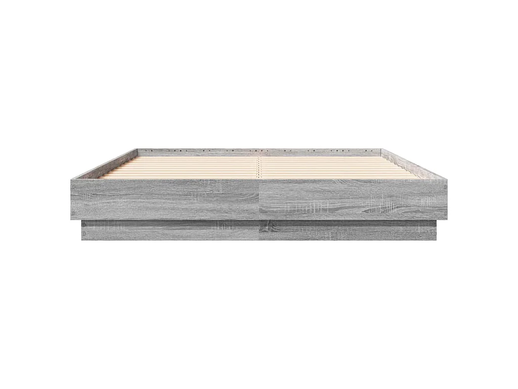 Cadre de lit sans matelas sonoma gris 120x190 cm