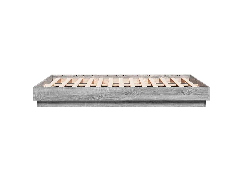 Cadre de lit sans matelas sonoma gris 120x190 cm