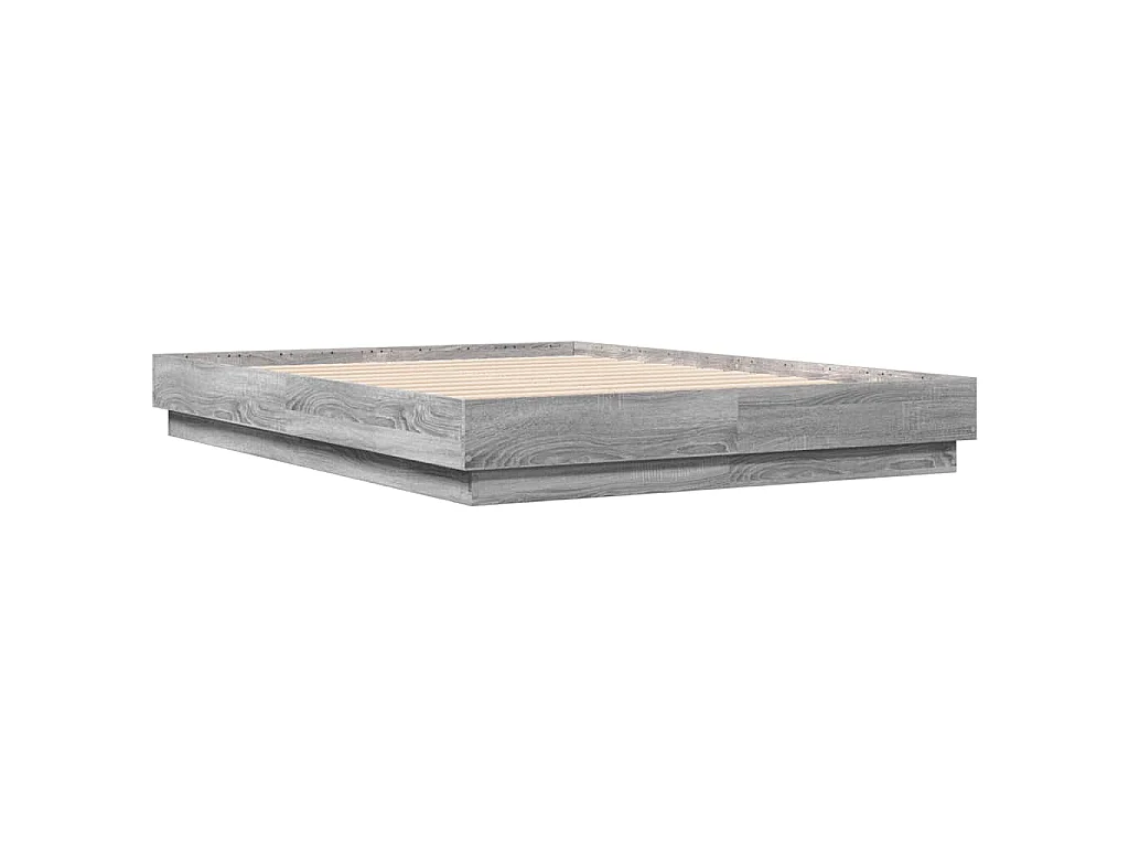 Cadre de lit sans matelas sonoma gris 120x190 cm