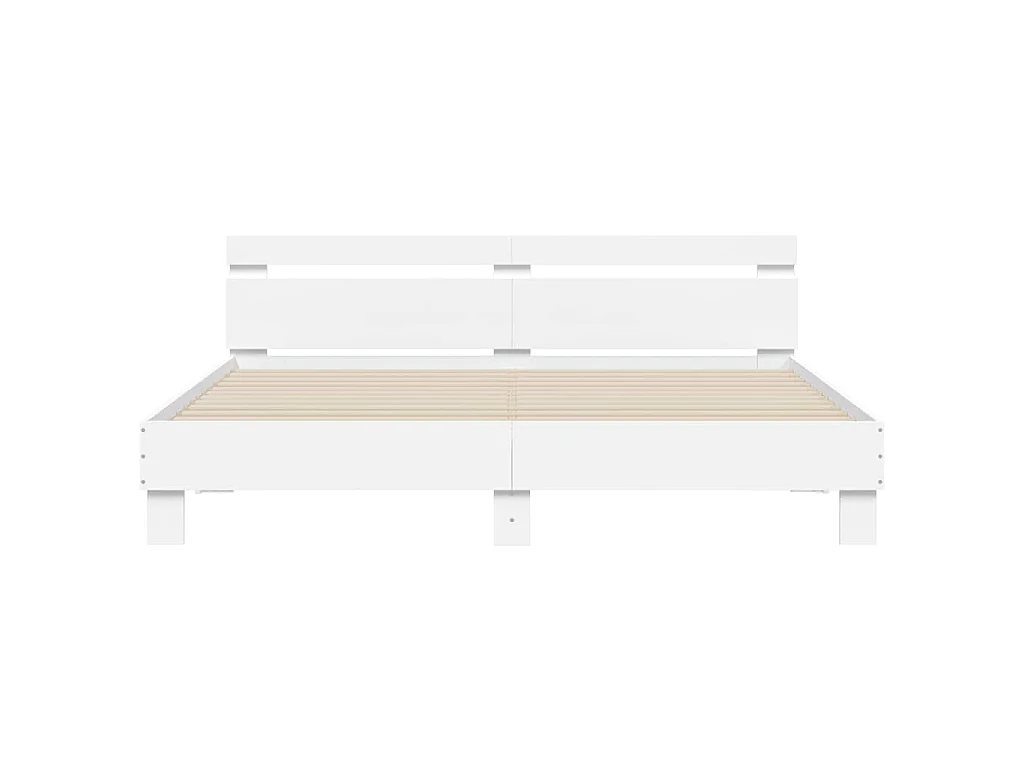 Estrutura cama c/ cabeceira 180x200 cm derivados madeira branco