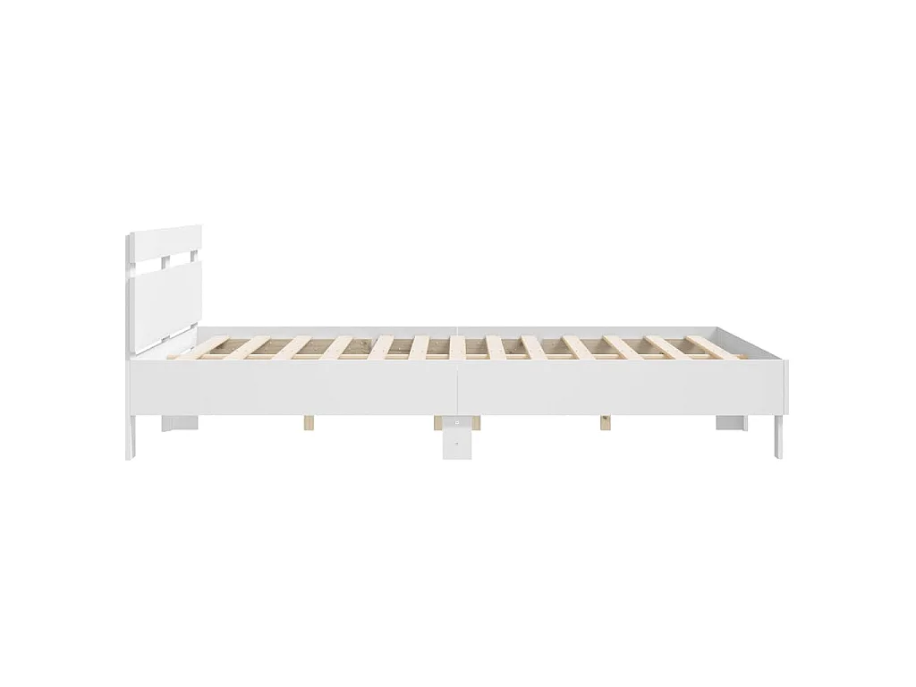 Estrutura cama c/ cabeceira 180x200 cm derivados madeira branco
