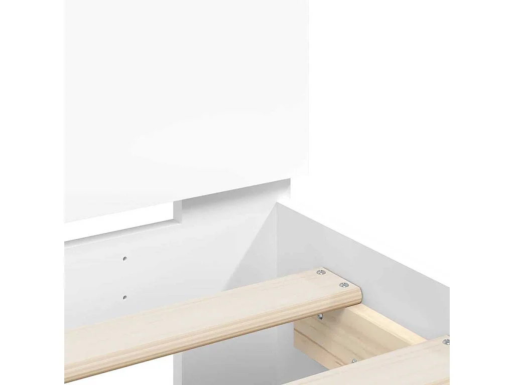 Estrutura cama c/ cabeceira 180x200 cm derivados madeira branco