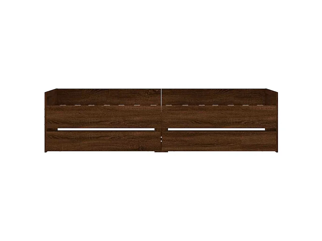 Bettgestell mit Schubladen Braun Eichen-Optik 90x190 cm