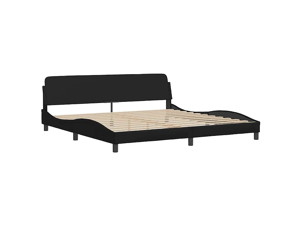 Bed met matras "Dover" kunstleer zwart 200x200 cm