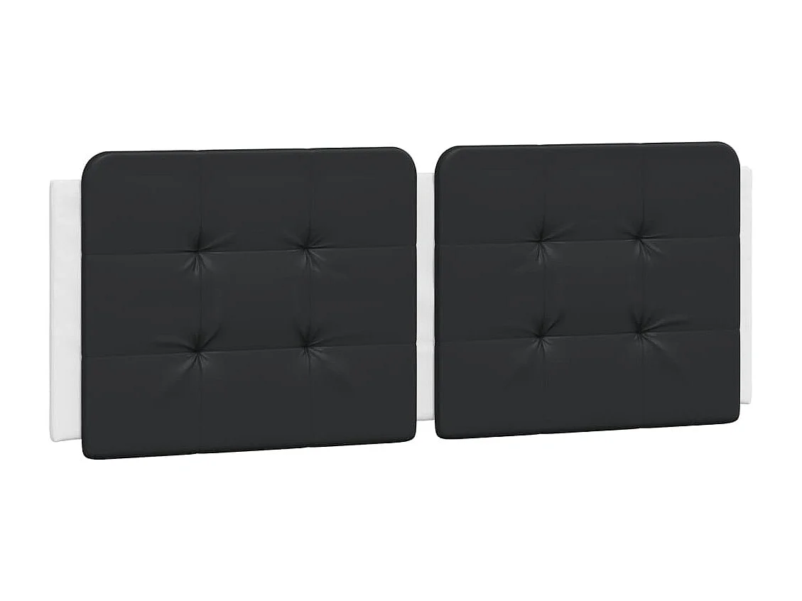 Cadre de lit avec LED sans matelas Zadar blanc et noir 140x200 cm