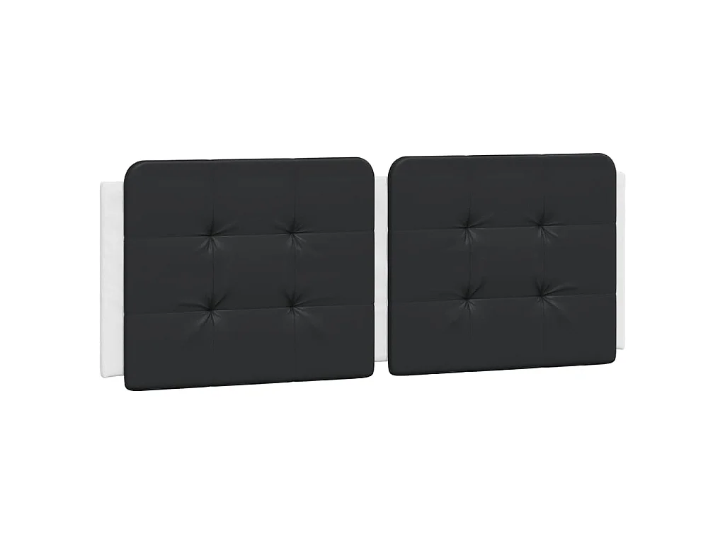 Bedframe met LED zonder matras "Zadar" wit en zwart 140x200 cm