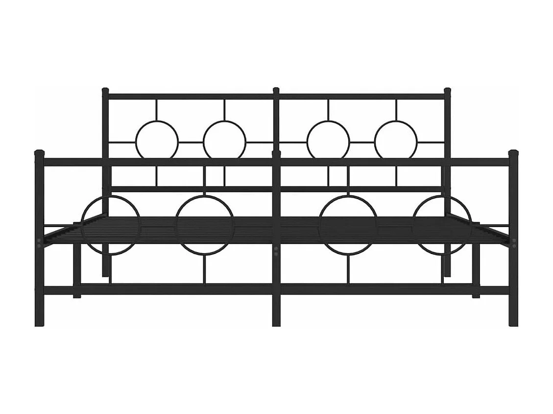 Estrutura de cama sem colchão com pés 160x200 cm preto