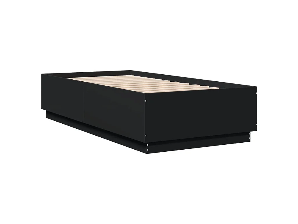 Bettgestell Schwarz 75x190 cm Holzwerkstoff