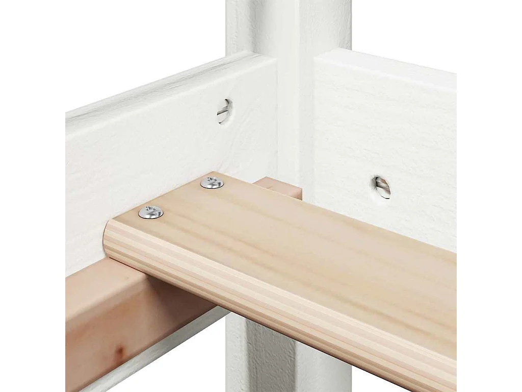 Estructura de cama sin colchón madera maciza blanca 75x190 cm