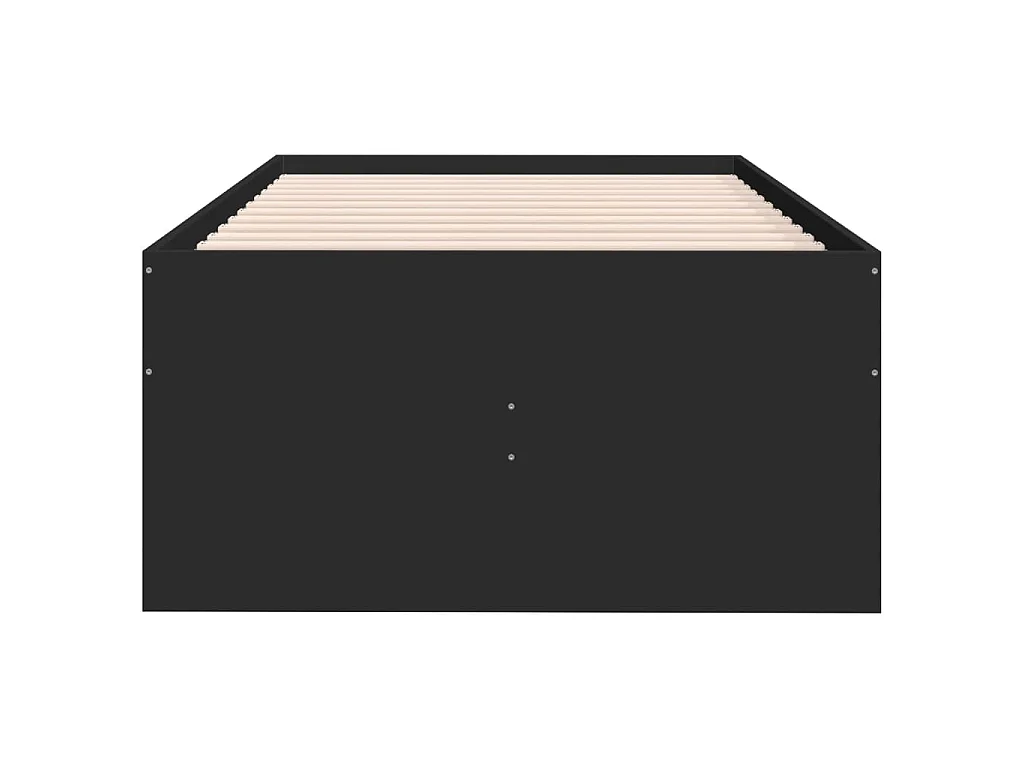 Divano Letto con Cassetti senza Materasso Nero 75x190 cm