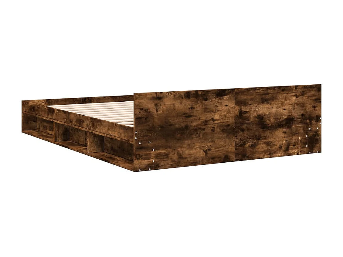 Bedframe met lades bewerkt hout gerookt eikenkleurig 140x190 cm