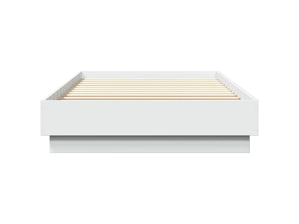 Bedframe met LED-verlichting wit 100x200 cm