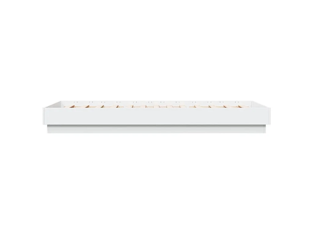 Bedframe met LED-verlichting wit 100x200 cm