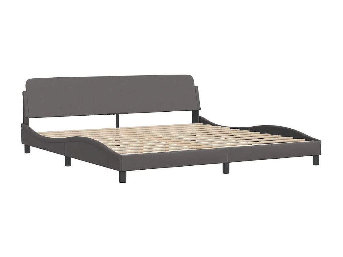 Bedframe met LED zonder matras "Zadar" grijs 200x200 cm