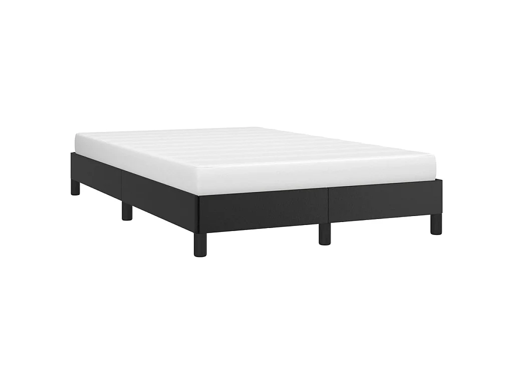 Bettgestell ohne Matratze Schwarz 120x190 cm Kunstleder