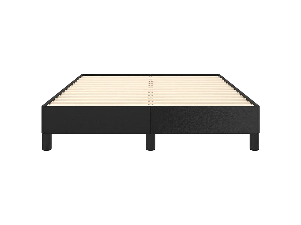 Bettgestell ohne Matratze Schwarz 120x190 cm Kunstleder