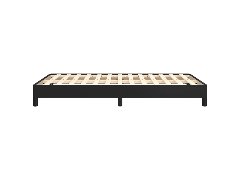 Bettgestell ohne Matratze Schwarz 120x190 cm Kunstleder