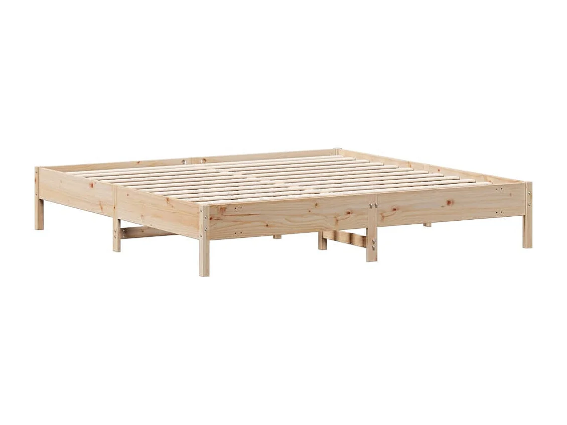 Cadre de lit sans matelas 180x200 cm bois massif de pin