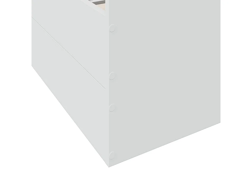 Cadre de lit avec tiroirs sans matelas blanc 150x200 cm