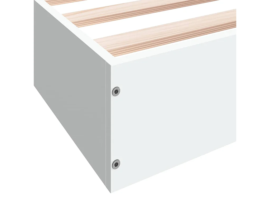 Bedframe zonder matras 180x200 cm spaanplaat wit