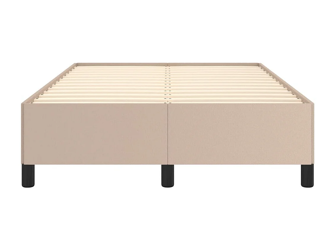Bettgestell ohne Matratze Cappuccino-Braun 120x190cm Kunstleder