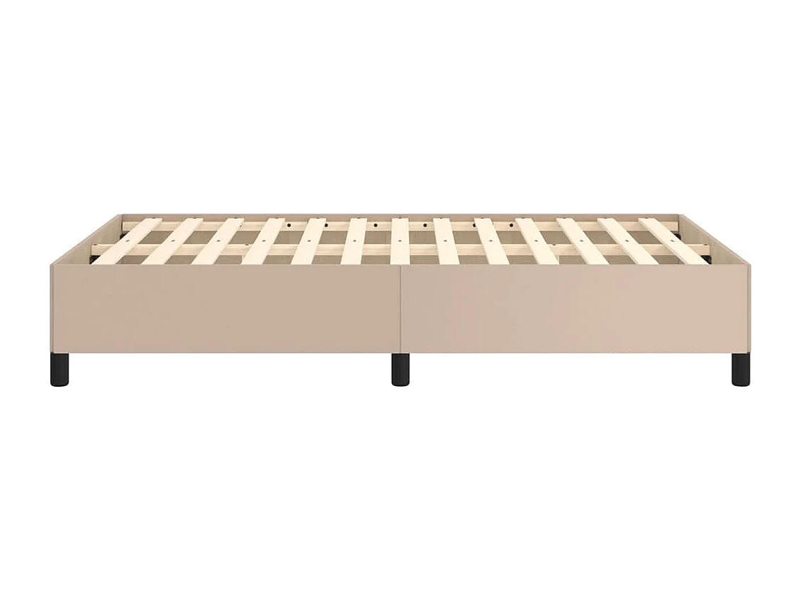 Bettgestell ohne Matratze Cappuccino-Braun 120x190cm Kunstleder