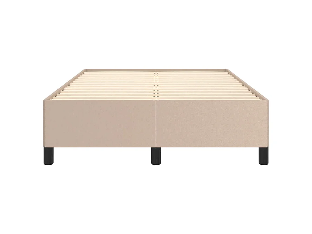 Cadre de lit sans matelas cappuccino 120x190 cm similicuir