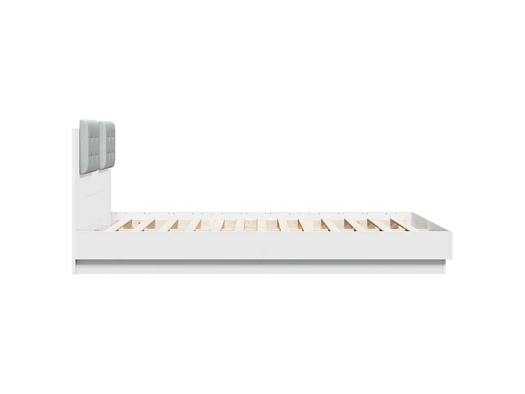 Cadre de lit sans matelas blanc 140x200 cm