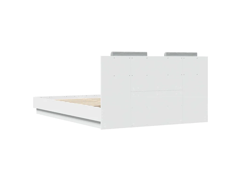 Cadre de lit sans matelas blanc 140x200 cm