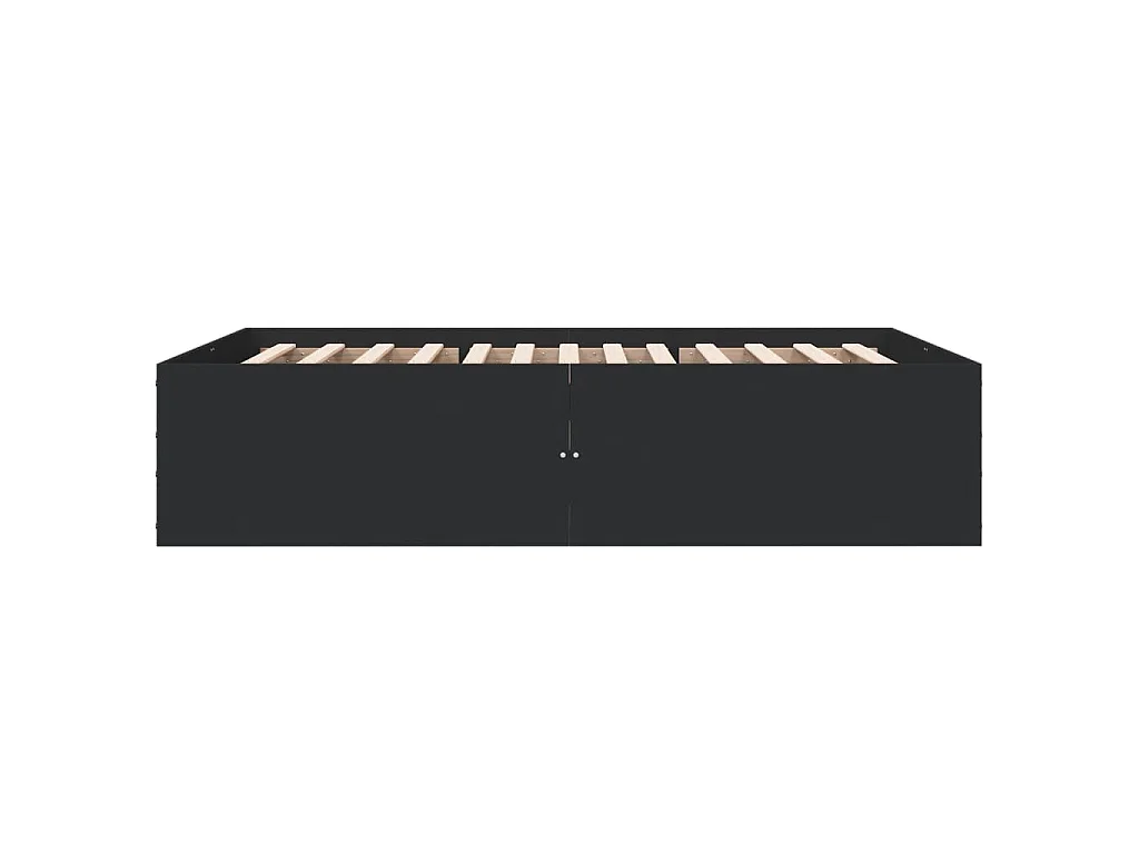 Bettgestell Schwarz 135x190 cm Holzwerkstoff
