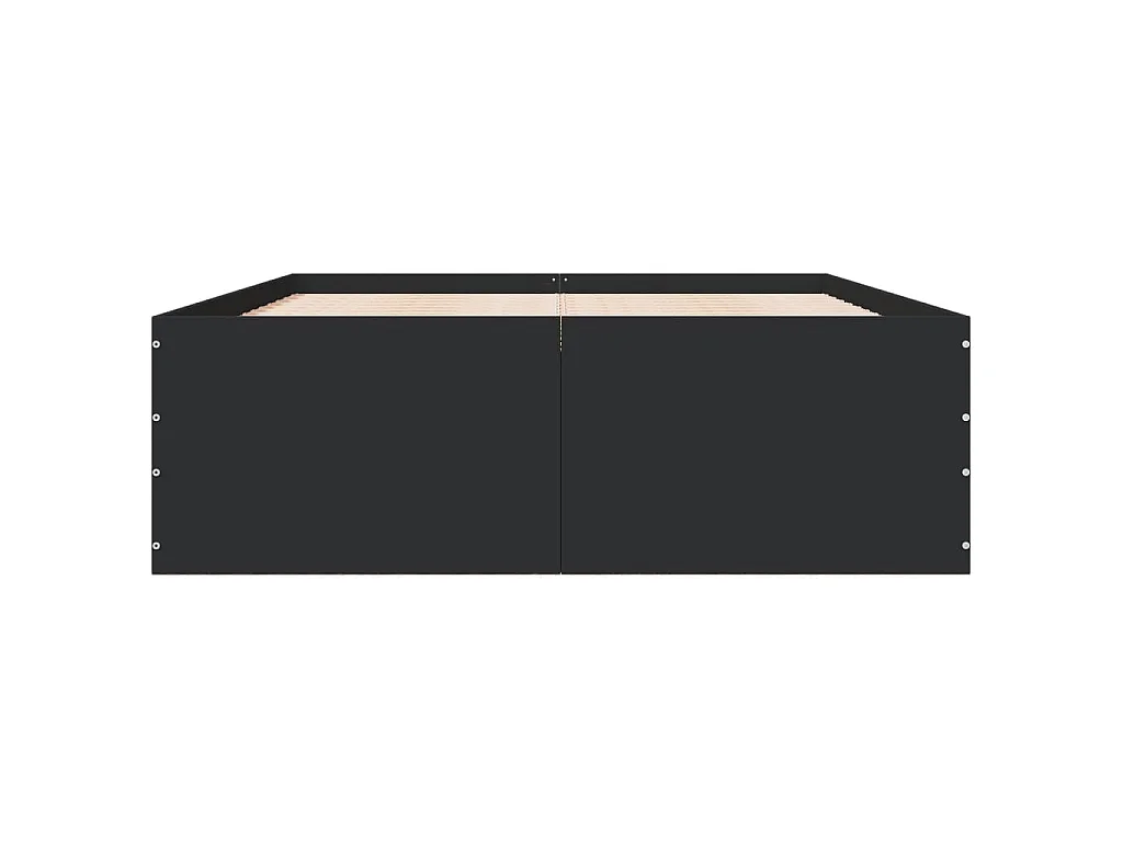 Cadre de lit sans matelas noir 135x190 cm