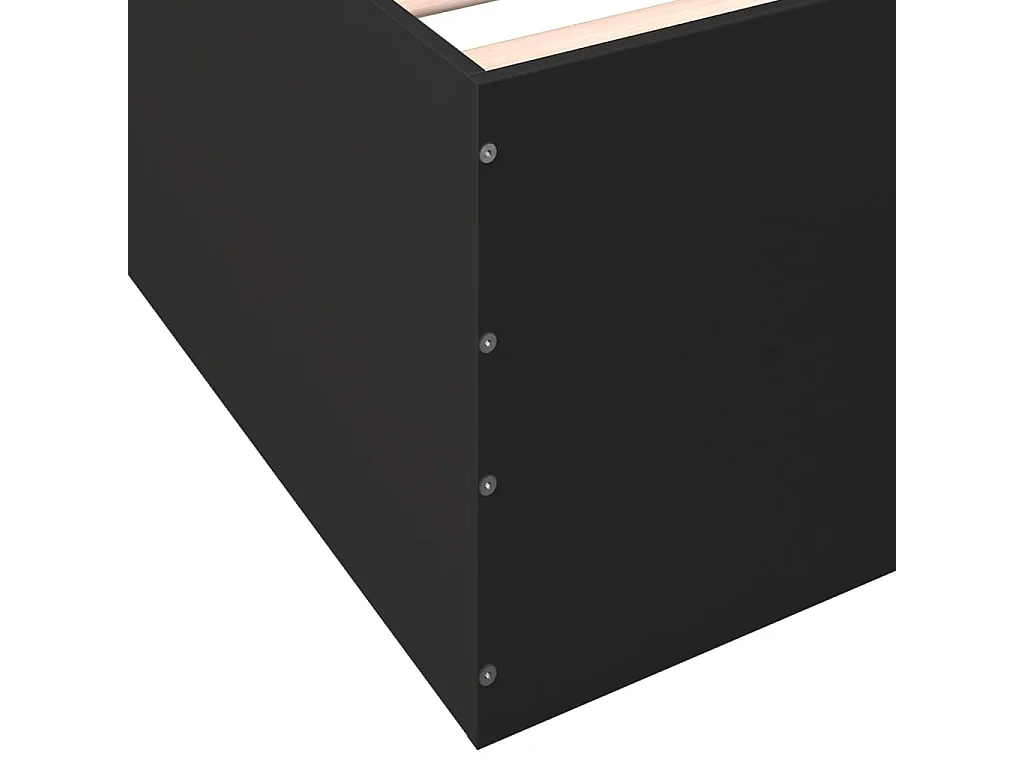 Cadre de lit sans matelas noir 135x190 cm