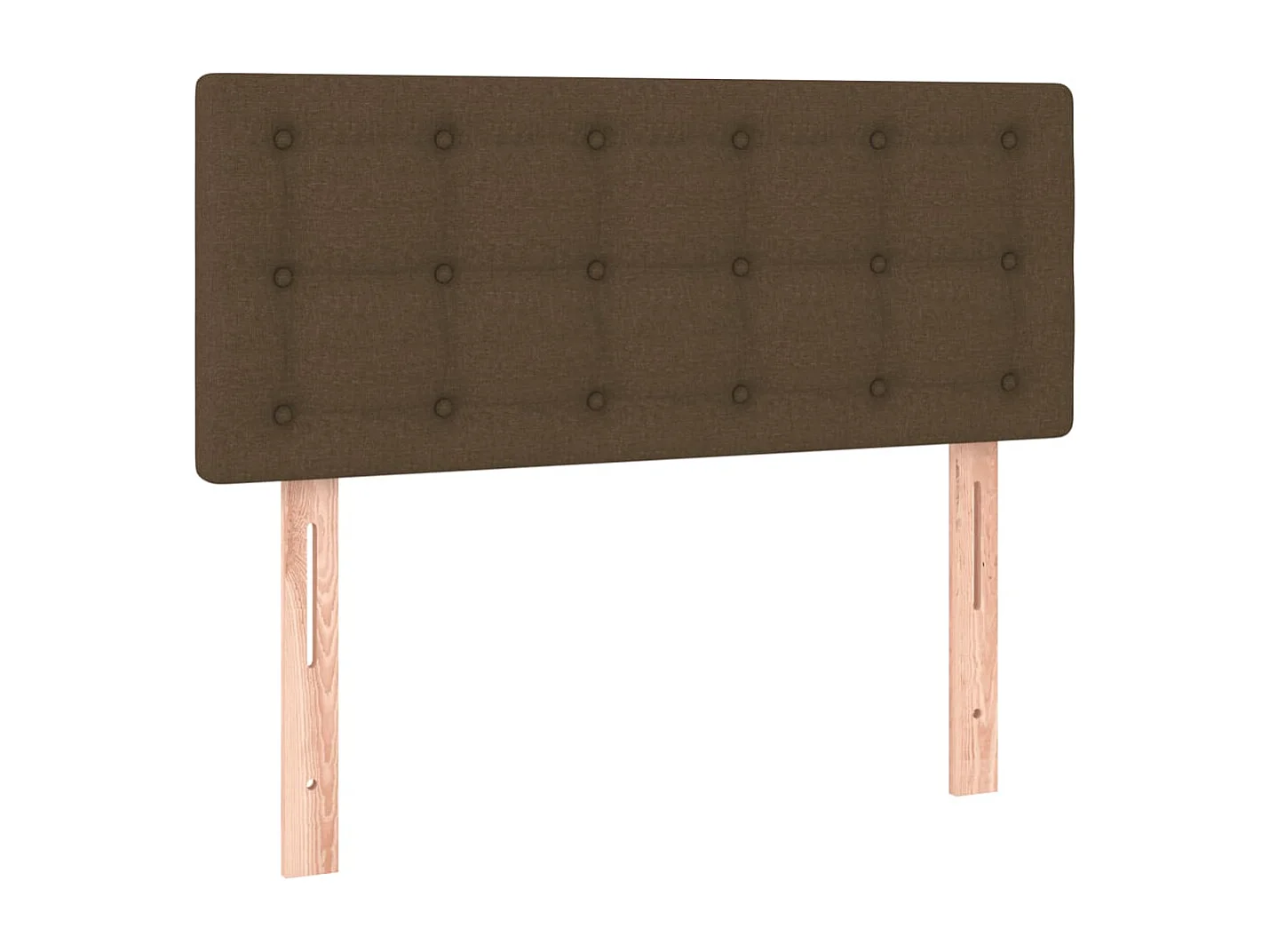 Sommier à lattes de lit et matelas marron foncé 120x190cm tissu