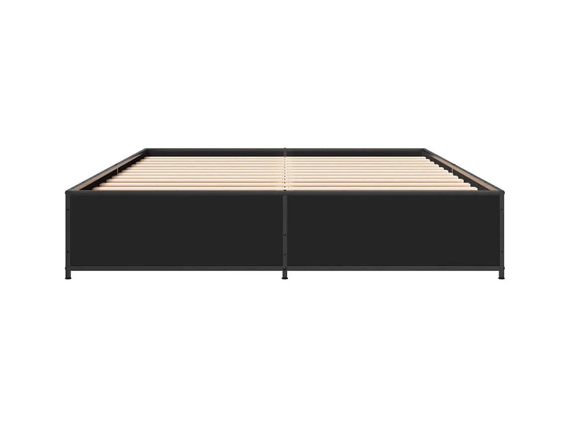 Cadre de lit sans matelas noir 140x190 cm