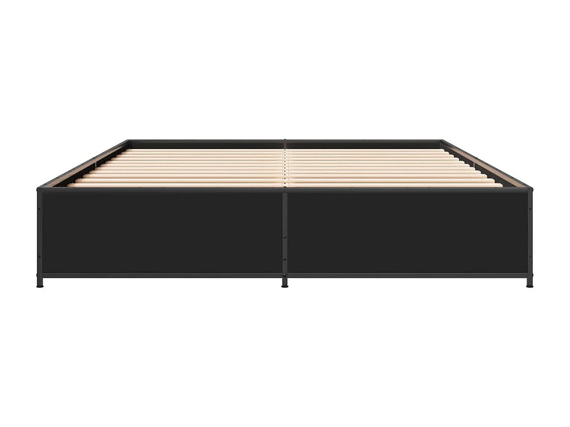 Cadre de lit sans matelas noir 140x190 cm