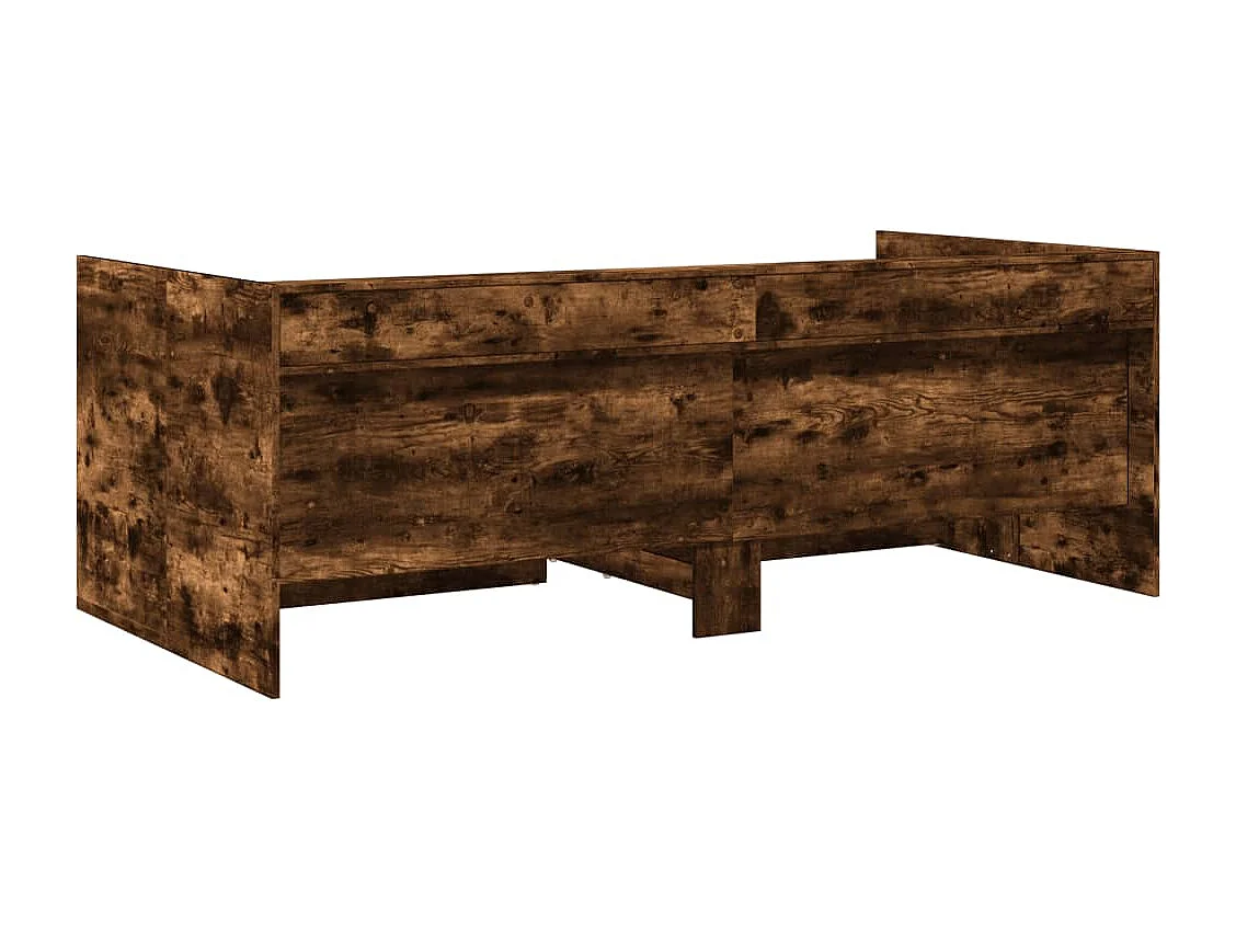 Slaapbank met lades zonder matras 90x190 cm gerookt eikenkleur