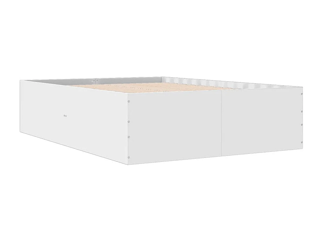 Bettgestell Weiß 135x190 cm Holzwerkstoff