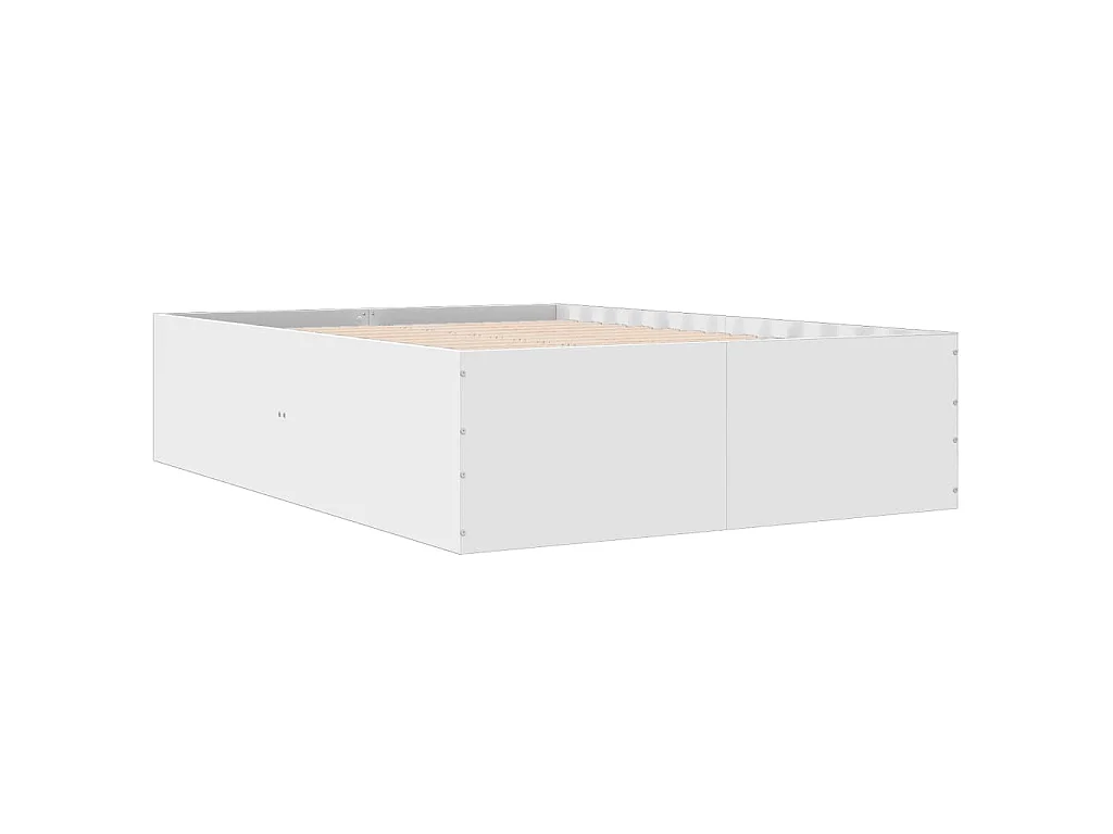 Cadre de lit sans matelas blanc 135x190 cm