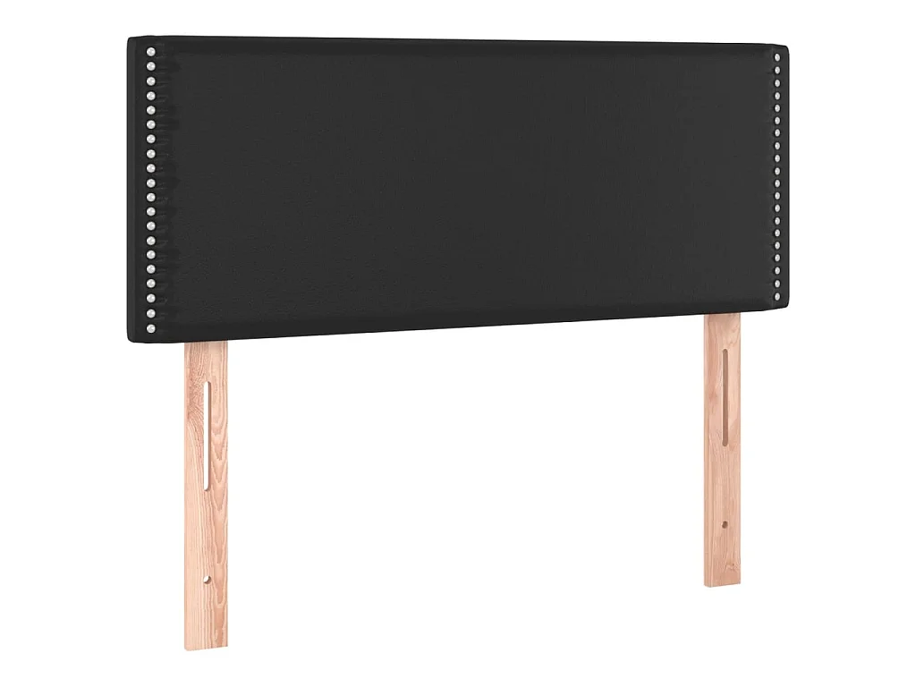 Boxspring met matras kunstleer zwart 120x190 cm
