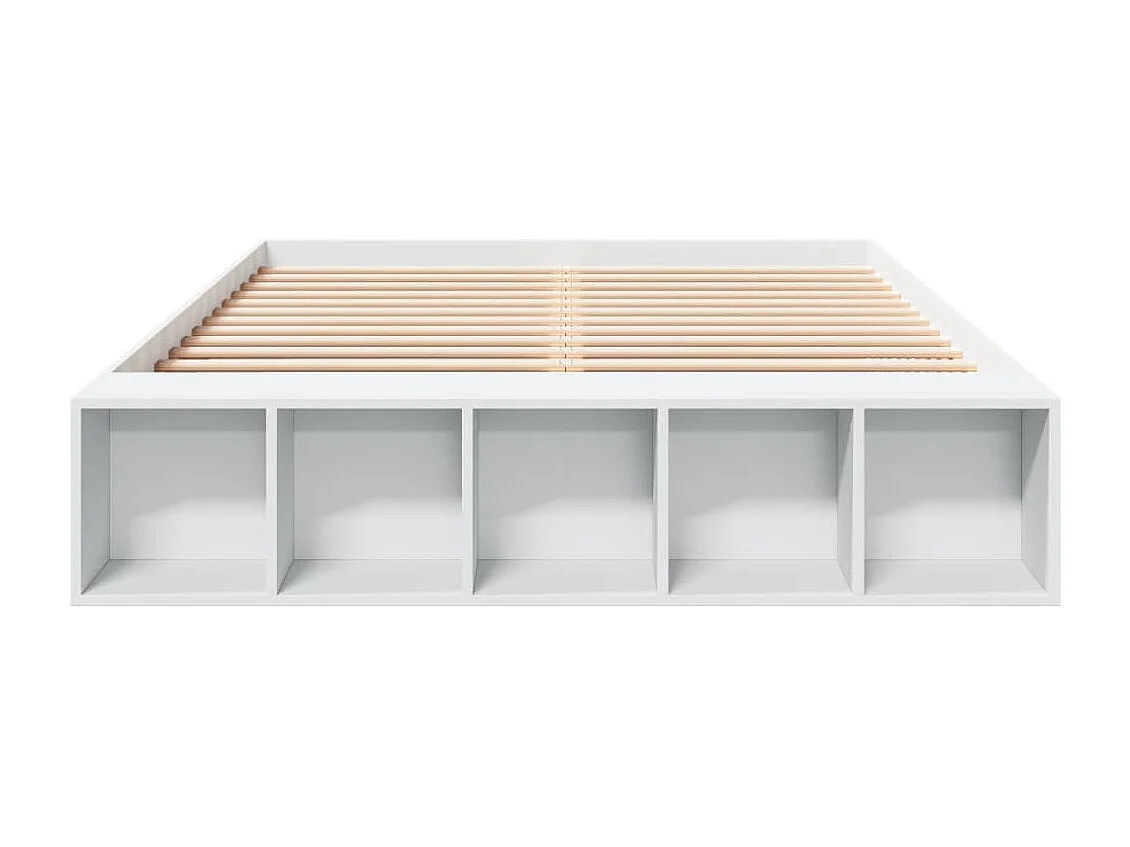 Cadre de lit sans matelas blanc 150x200 cm