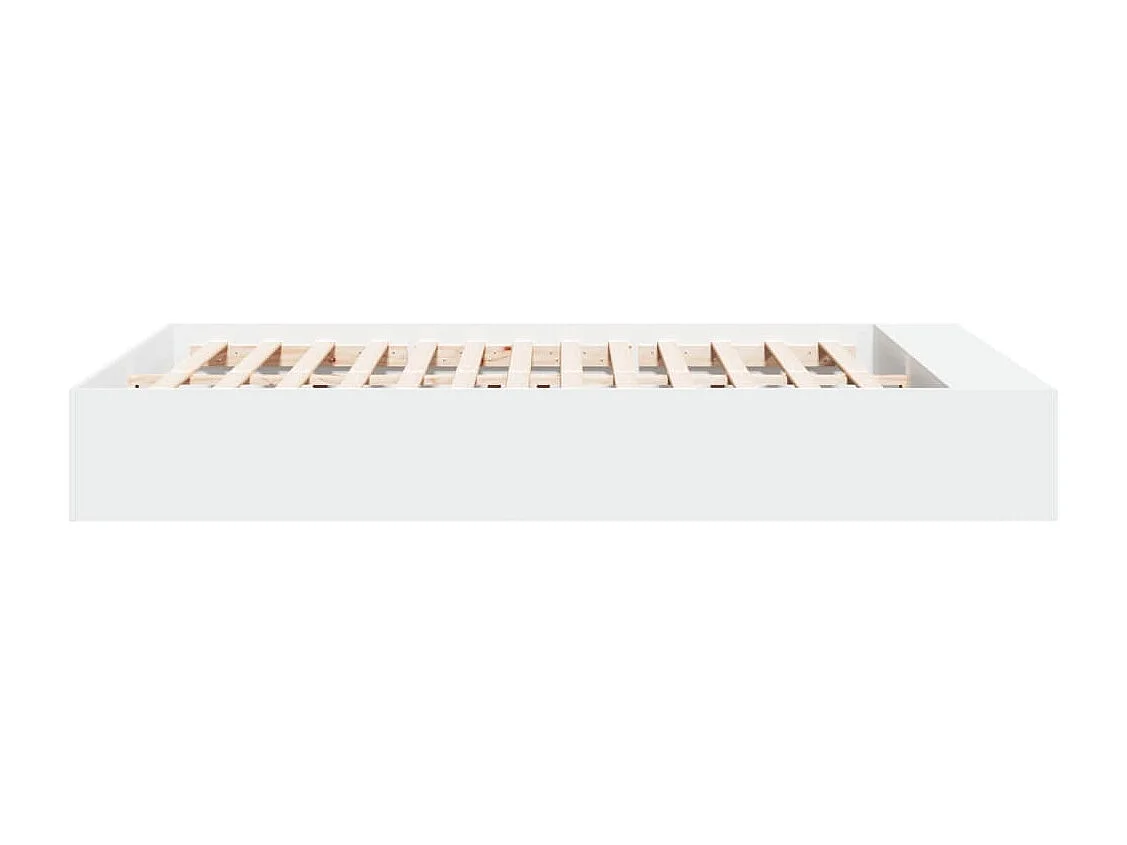 Bedframe bewerkt hout wit 150x200 cm